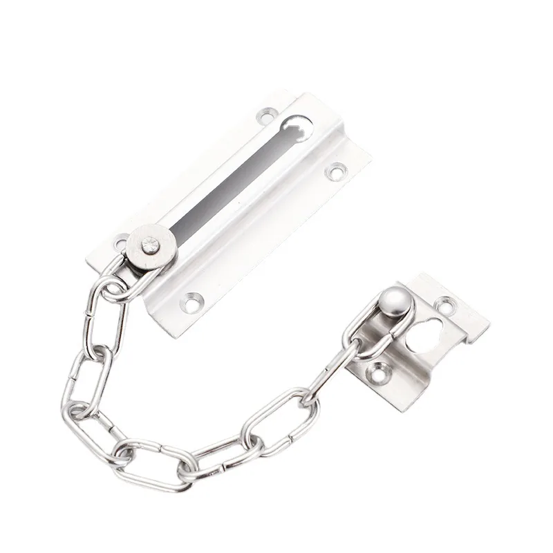 Brushed Silver Slide-Plate Security Chain