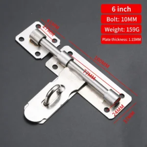 Long Padlockable Barrel Bolt