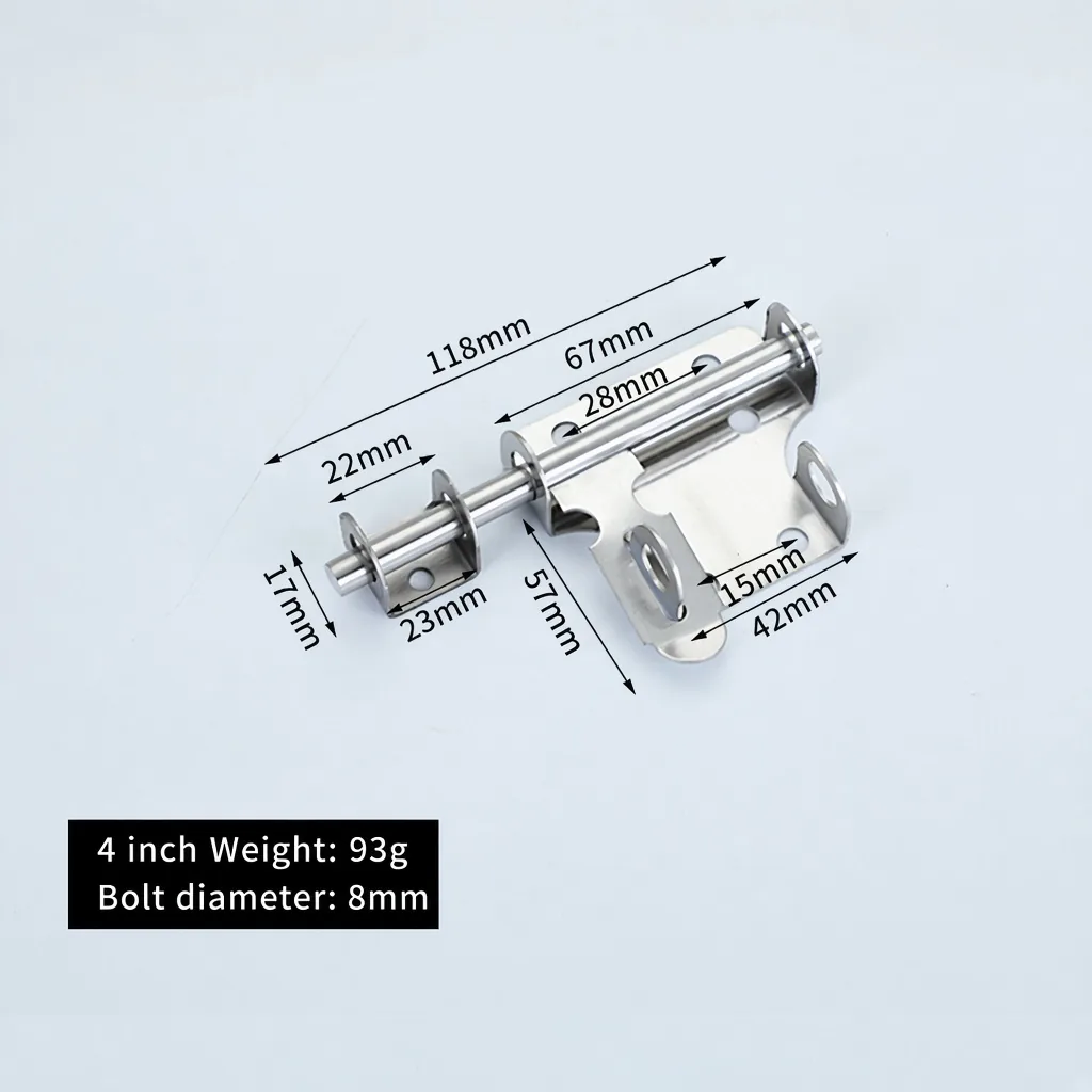 Stainless Steel Padlockable Barrel Bolt