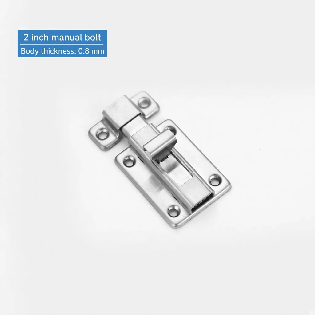 Three-Size Manual Slide Bolt