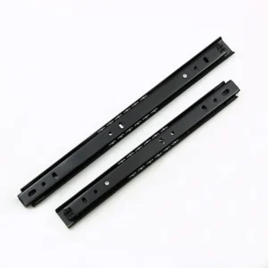 27 mm 2-Section Black Zinc-Plated Keyboard Drawer Slide