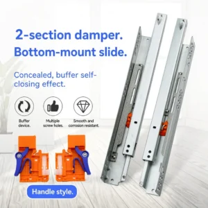 2-Section Concealed Soft-Close Undermount Slide