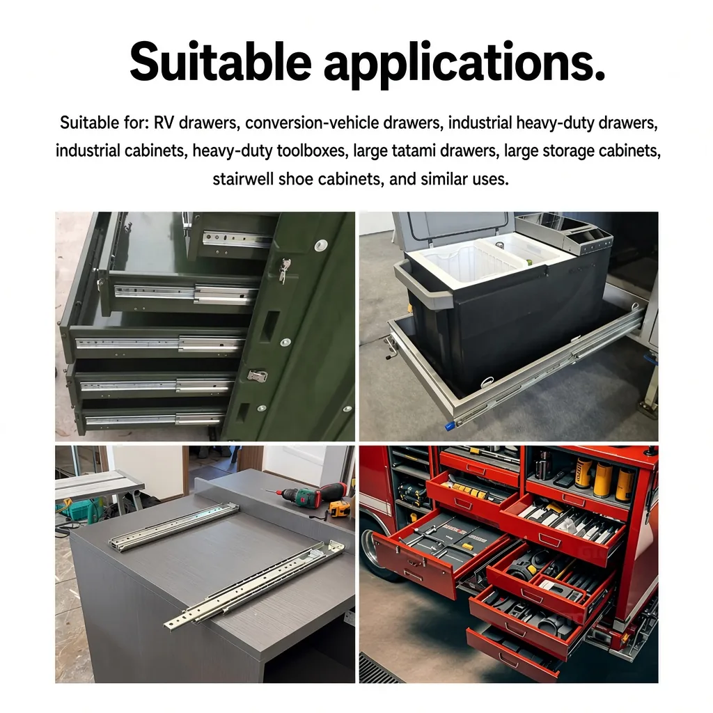 Custom 76 mm Heavy-Duty Industrial Drawer Slide