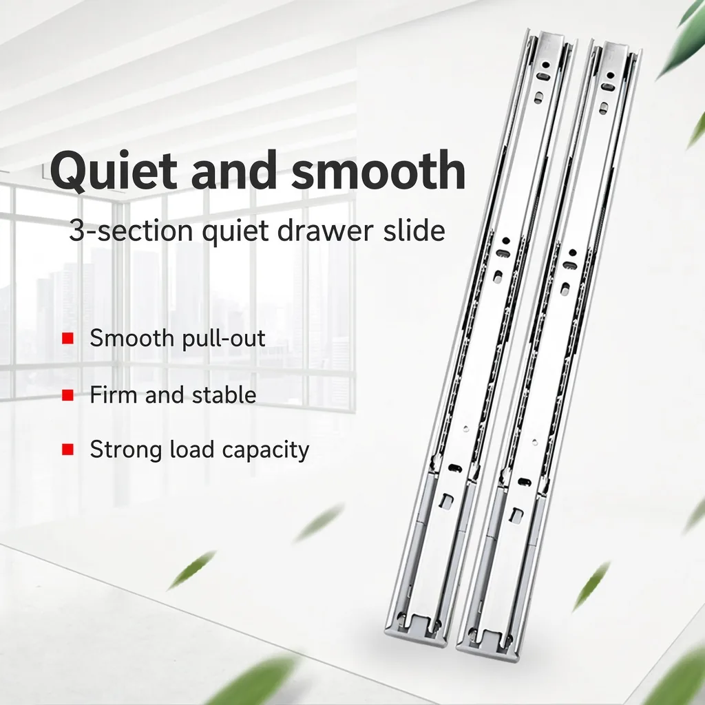 35 mm 3-Section Soft-Close Ball-Bearing Drawer Slide