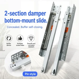 2-Section Concealed Soft-Close Undermount Drawer Slide