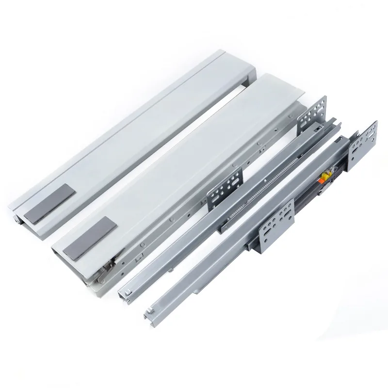 Grey and White Saddle Drawer Slides