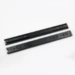 Black Quiet 3-Section Drawer Slides, 10-24 Inch