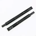 27 mm 2-Section Black Zinc-Plated Keyboard Drawer Slide