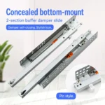 2-Section Concealed Soft-Close Undermount Drawer Slide