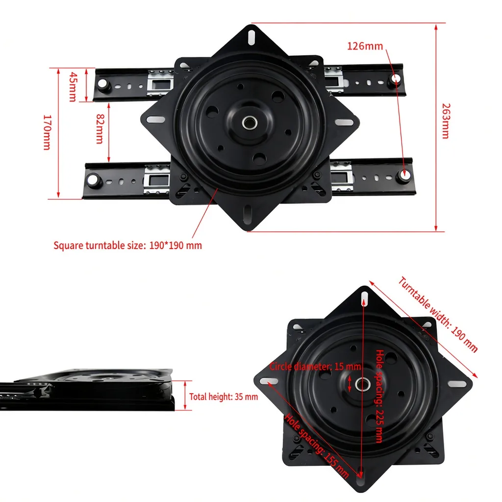 Custom Pull-Out Rotating Island Table Track