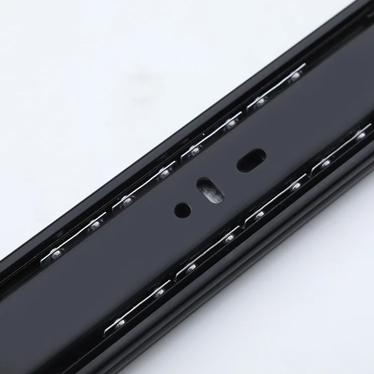 Black Damper, Quiet and Push-to-Open Drawer Slides