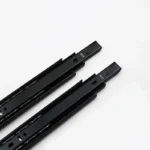 Black Quiet 3-Section Drawer Slides, 10-24 Inch
