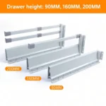 Grey and White Saddle Drawer Slides