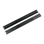Black Quiet 3-Section Drawer Slides, 10-24 Inch