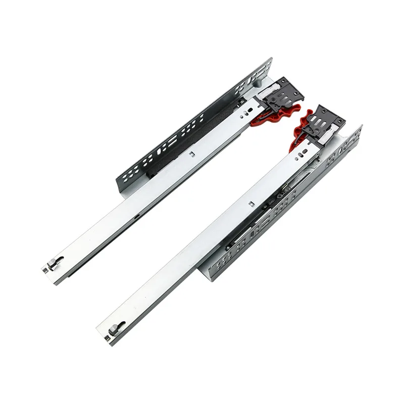 Buffer and Push-to-Open 3-Section Drawer Slides