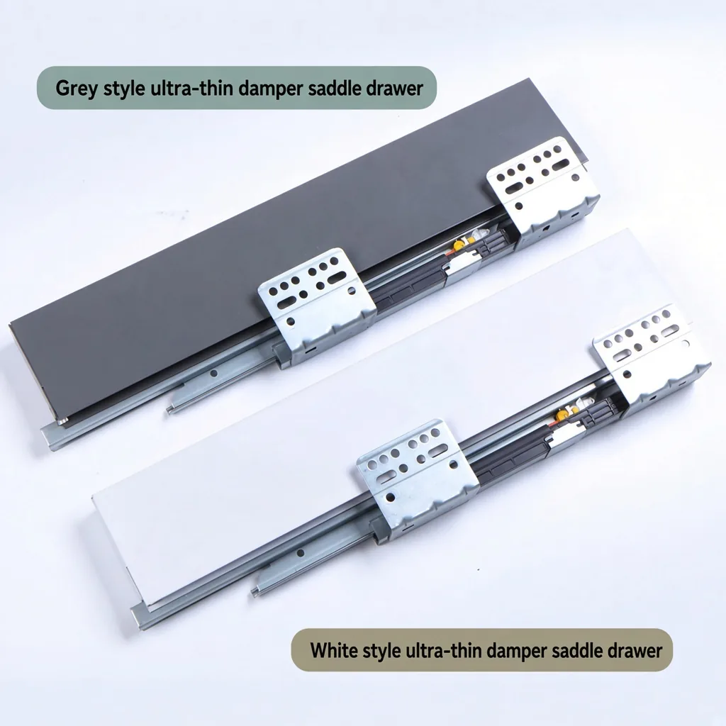 Ultra-thin Damper Saddle Drawer Slide