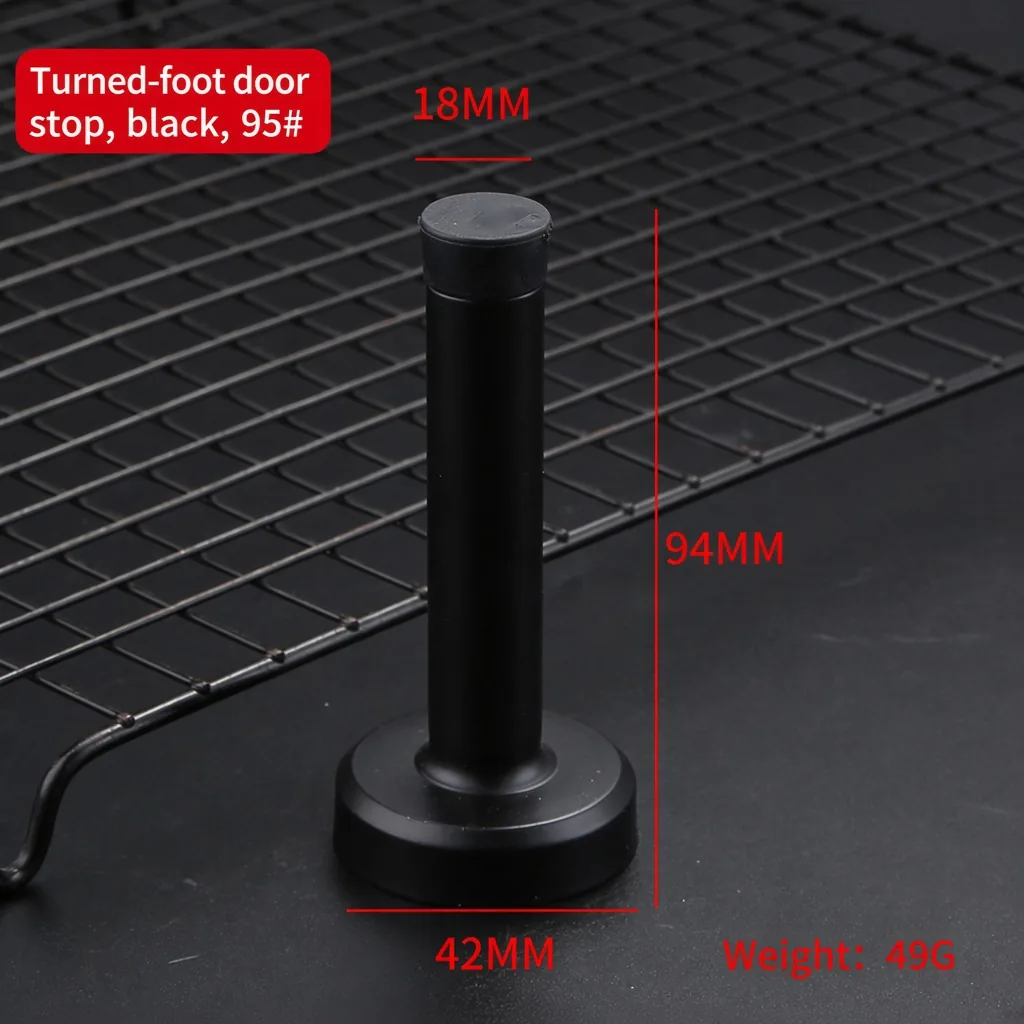 Turned foot, black, 95 mm — DS-688092395648-TF-BK-95