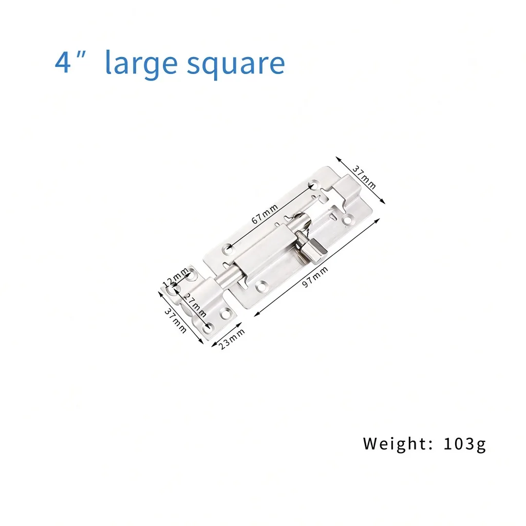 Stainless Steel Square Barrel Bolt