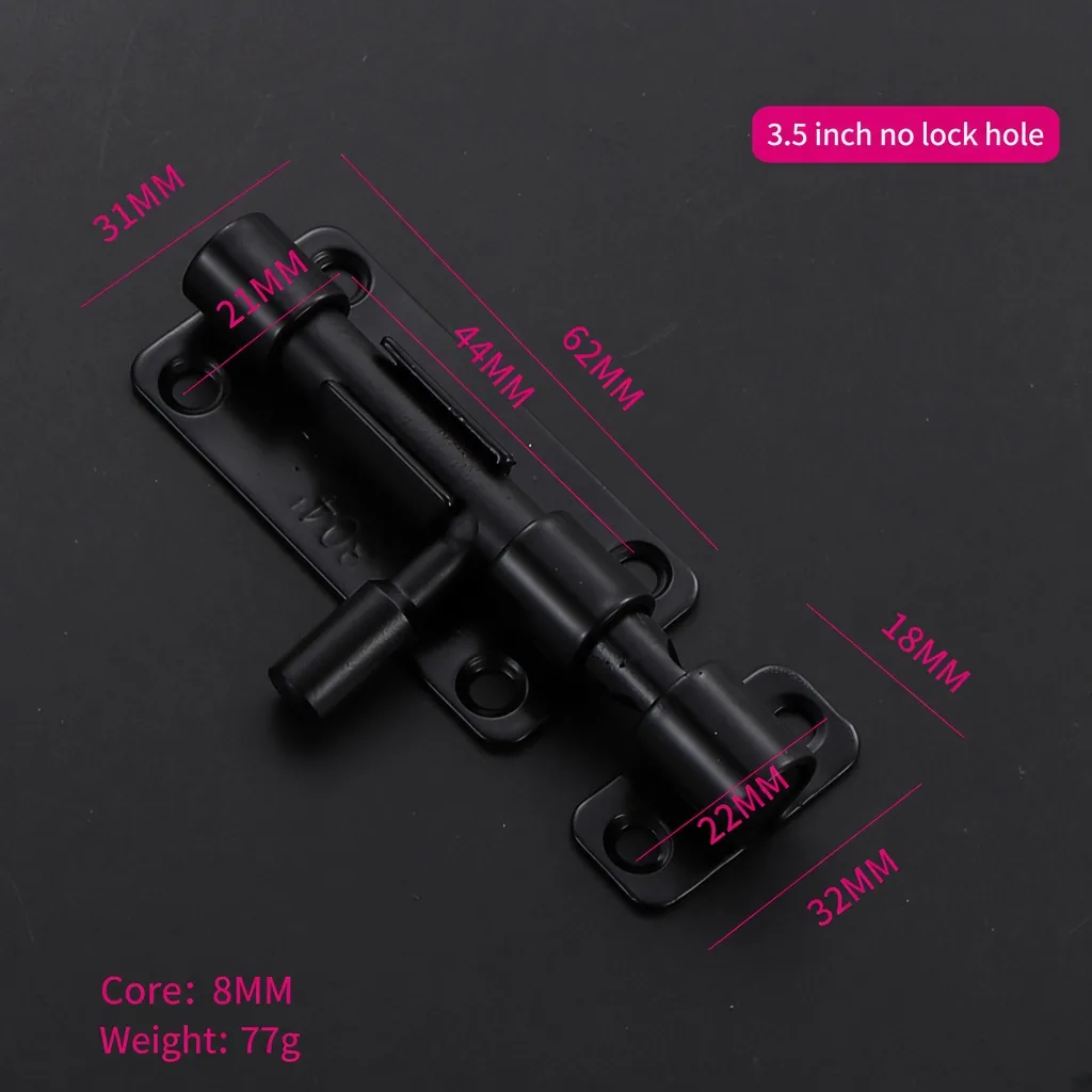 Matte black, 3.5 inch, no lock hole — FB-925152001036-BK-35