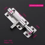 Bright silver, 3.5 inch, no lock hole — FB-925152001036-SV-35