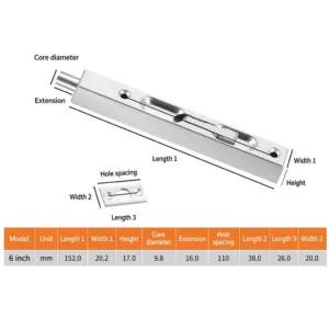 Stainless Steel Flush Bolt