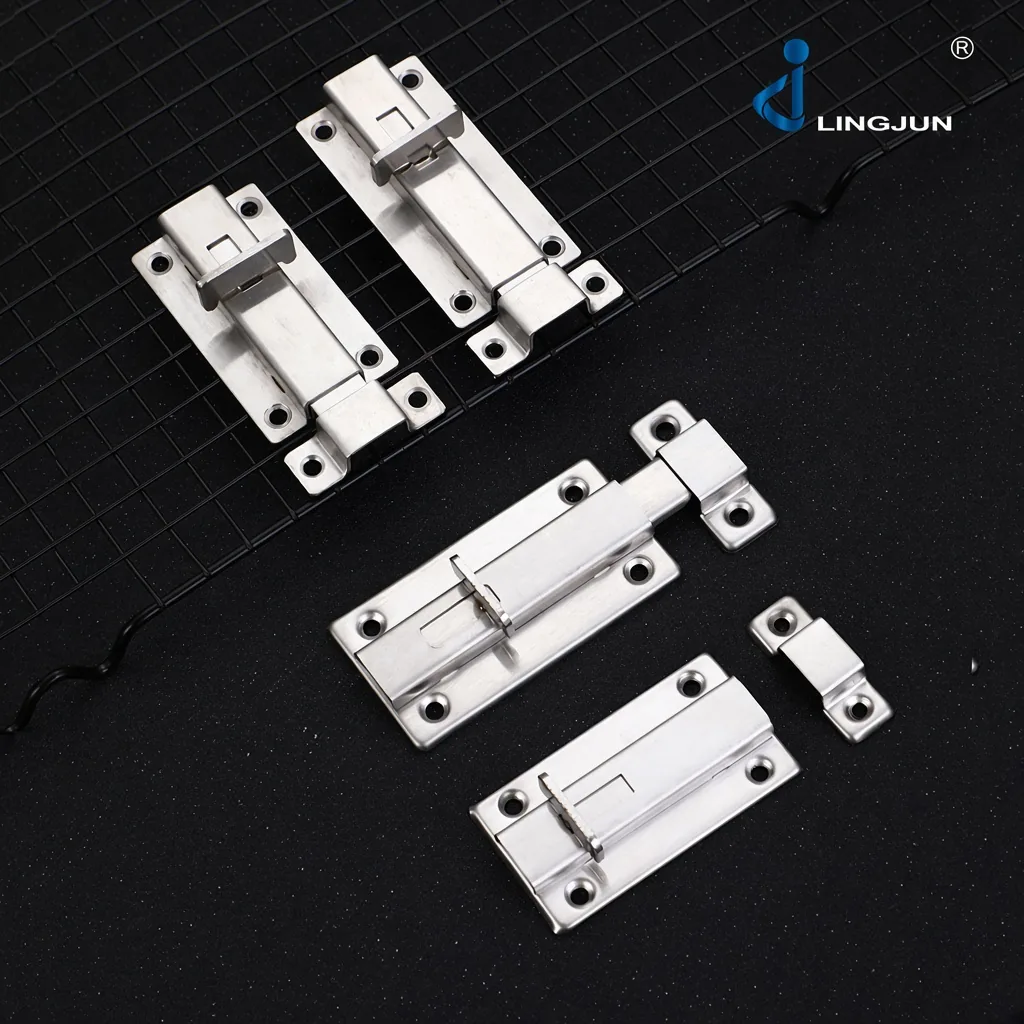 Four-Specification Brushed Silver Slide Bolt
