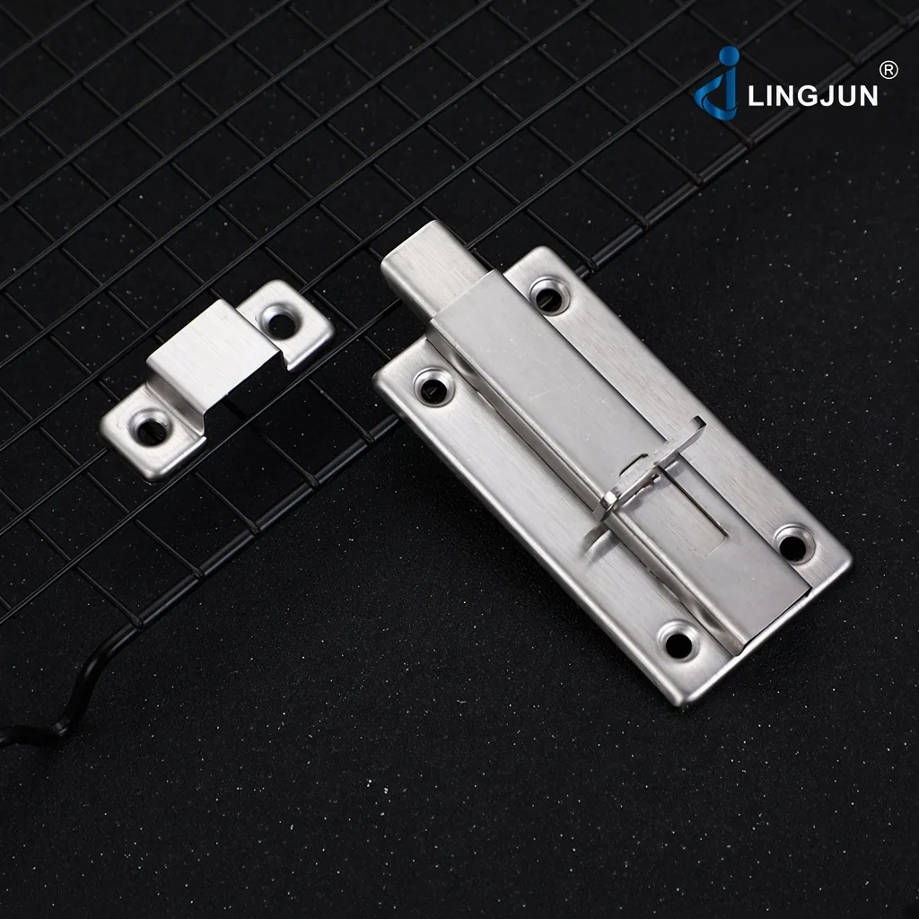 Four-Specification Brushed Silver Slide Bolt