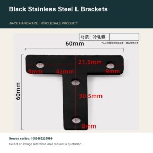 Black Stainless Steel L Brackets