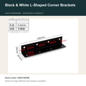 Black & White L-Shaped Corner Brackets