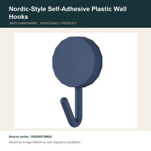 Nordic-Style Self-Adhesive Plastic Wall Hooks