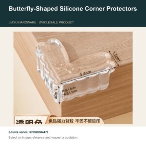 Butterfly-Shaped Silicone Corner Protectors