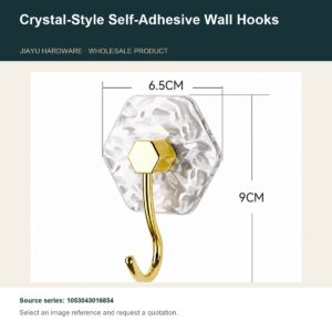 Crystal-Style Self-Adhesive Wall Hooks