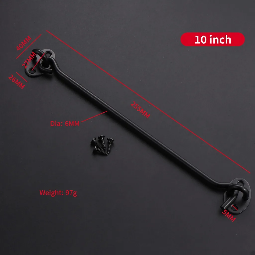 Black, 10 inch — HK-923333120989-BK-10