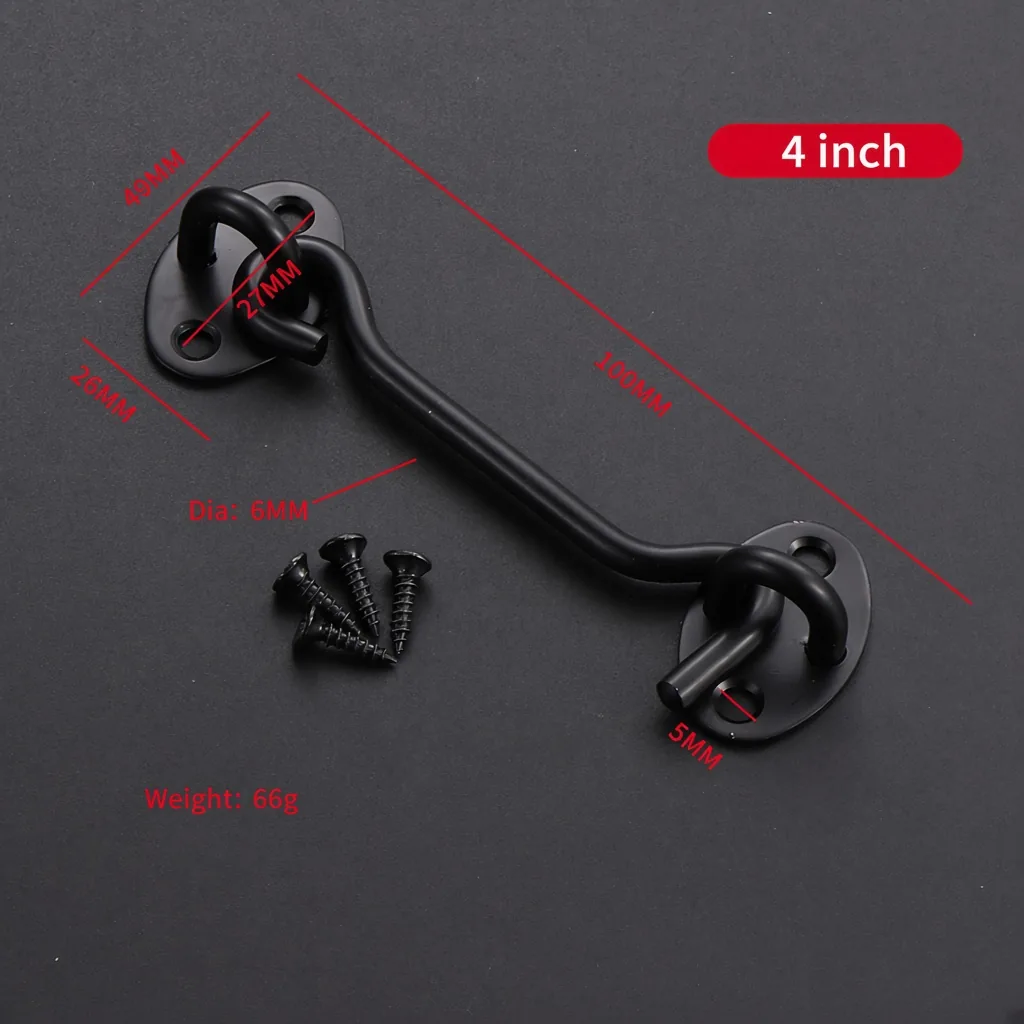 Black and Plain Cabin Hook