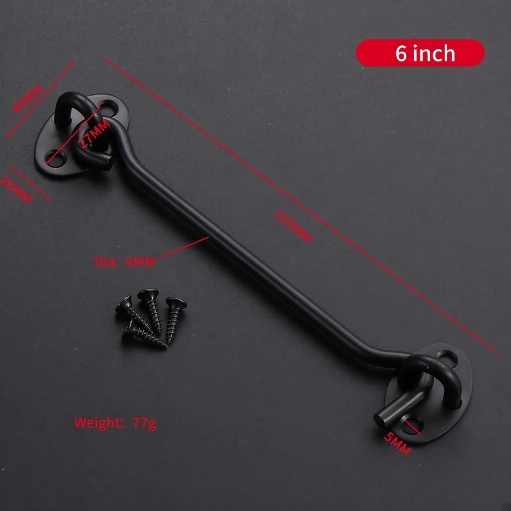Black, 6 inch — HK-923333120989-BK-6