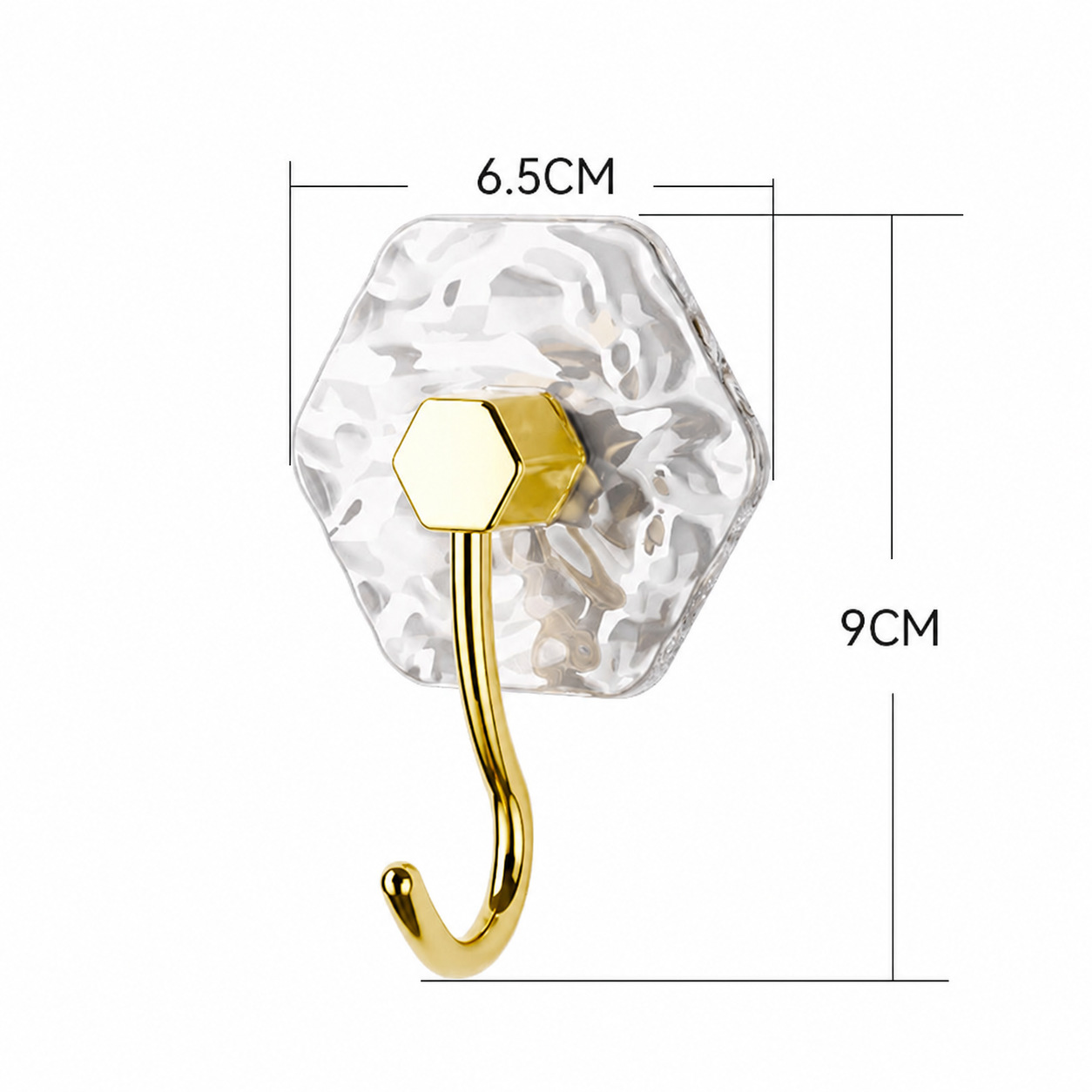Crystal-Style Self-Adhesive Wall Hooks