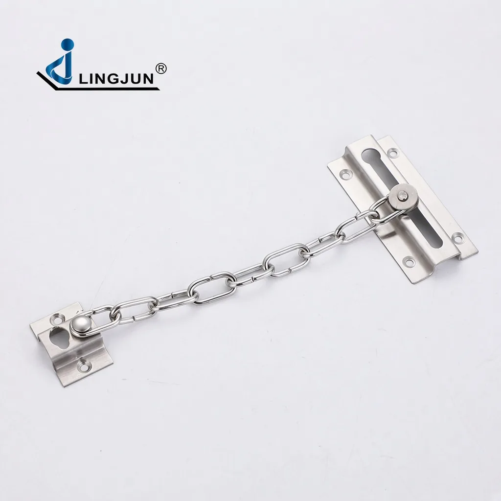 Brushed Silver Slide-Plate Security Chain