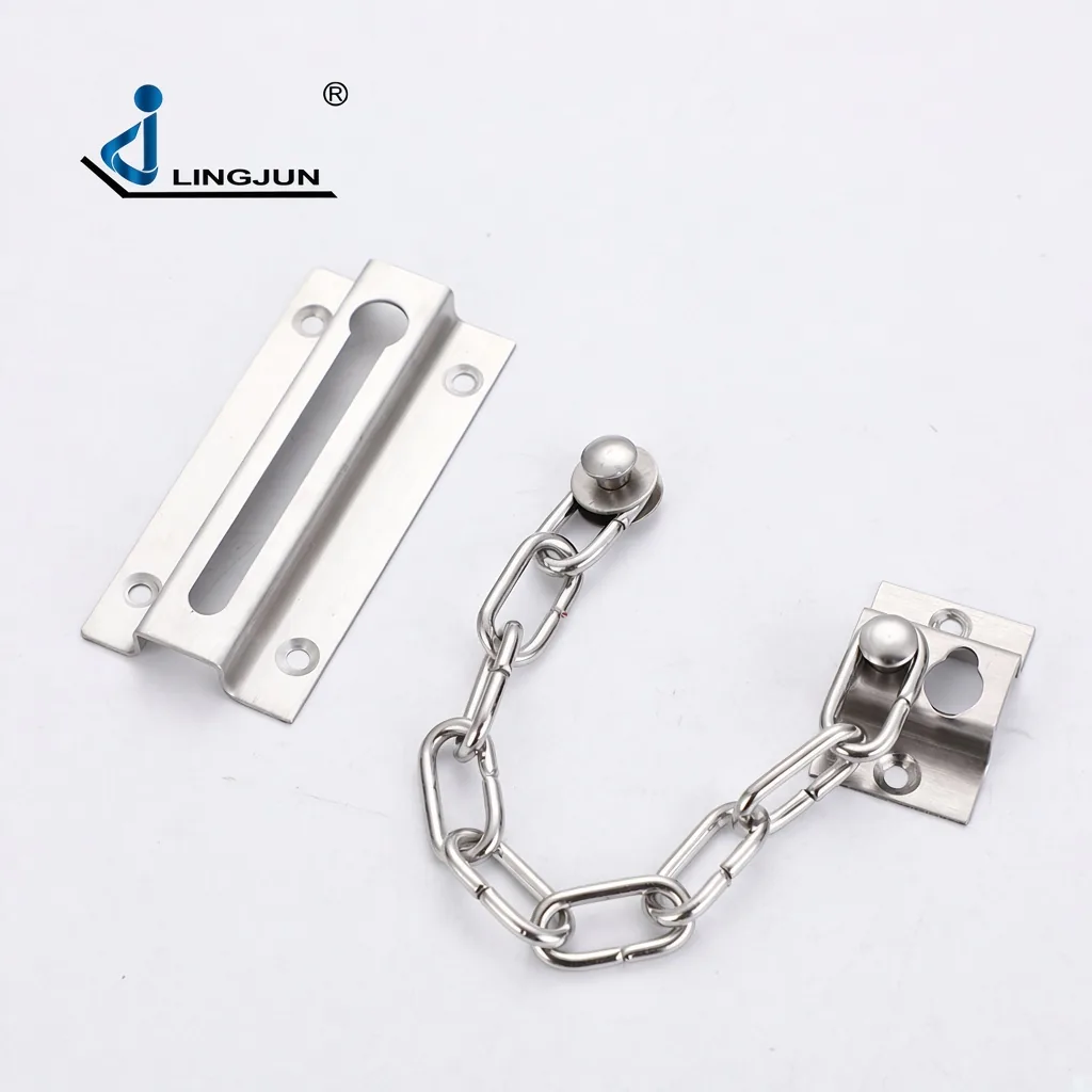 Brushed Silver Slide-Plate Security Chain