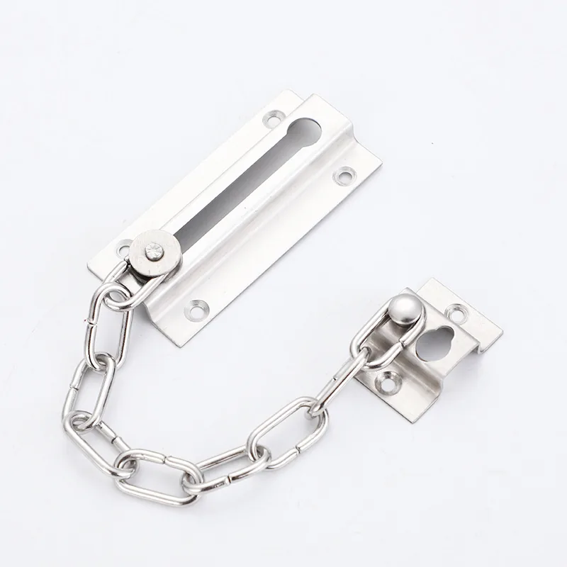 Brushed Silver Slide-Plate Security Chain