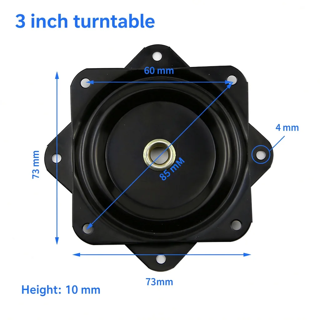 Square Rotating Turntables, 3-12 Inch
