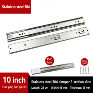 304 Stainless Steel Damper and Quiet Drawer Slides