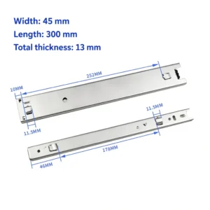 35/45 mm Drawer Slides, 250-550 mm