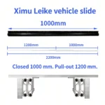 Vehicle slide, closed 1000 mm — SL-976553849802-01