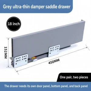 Ultra-thin Damper Saddle Drawer Slide