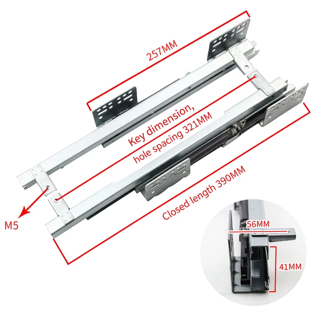 Basket Slide, Closed Length 390 MM