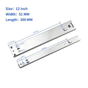 51 MM Wide Slides, 12 to 24 Inch