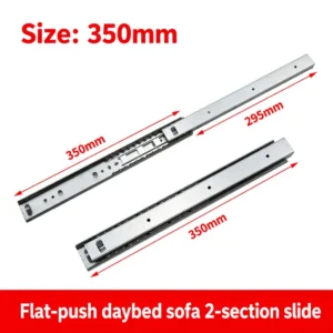 Flat-Push Daybed Sofa 2-Section Slides