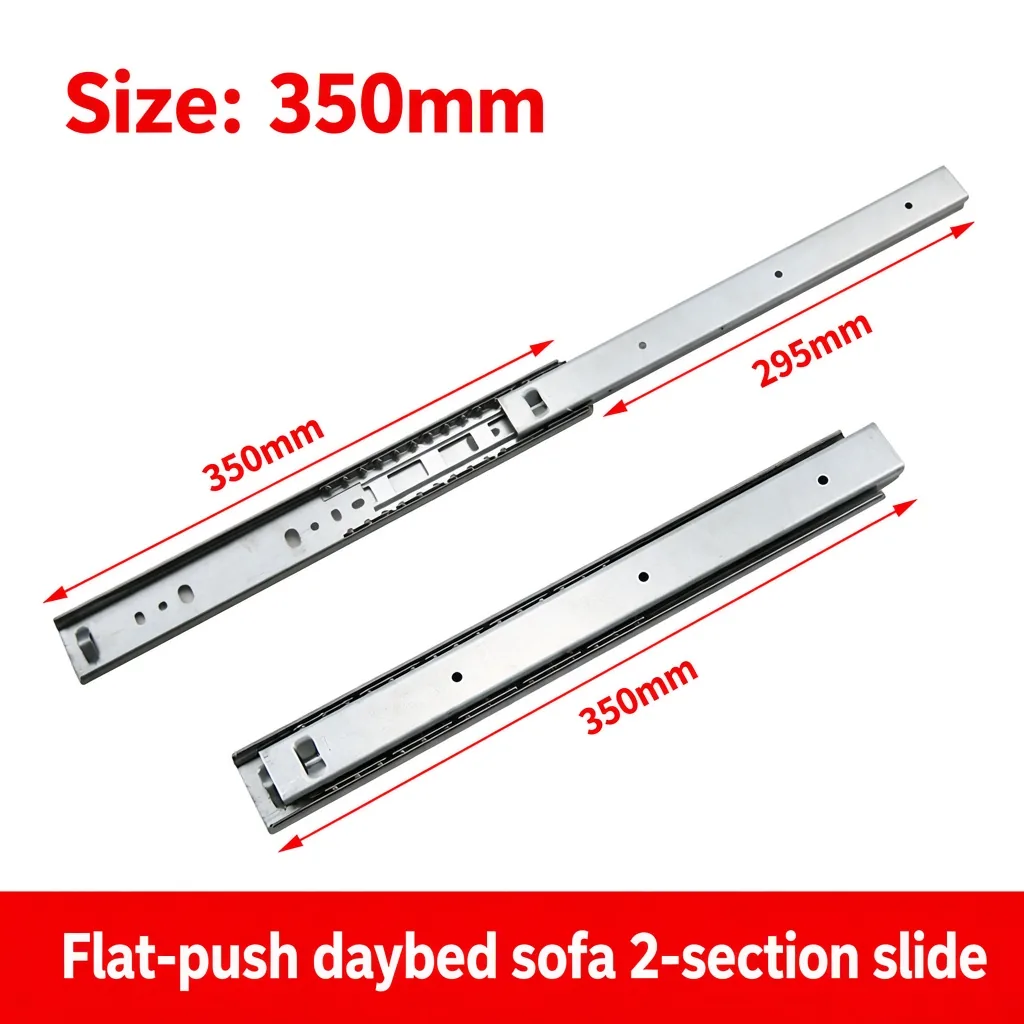 Flat-Push Daybed Sofa 2-Section Slides