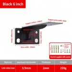Black 6 inch. Support surface 130mm. Weight 259g. — BR-707380795324-01