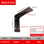 Black 6 inch, 5mm. Support surface 140mm. Weight 469g. — BR-705528244310-01